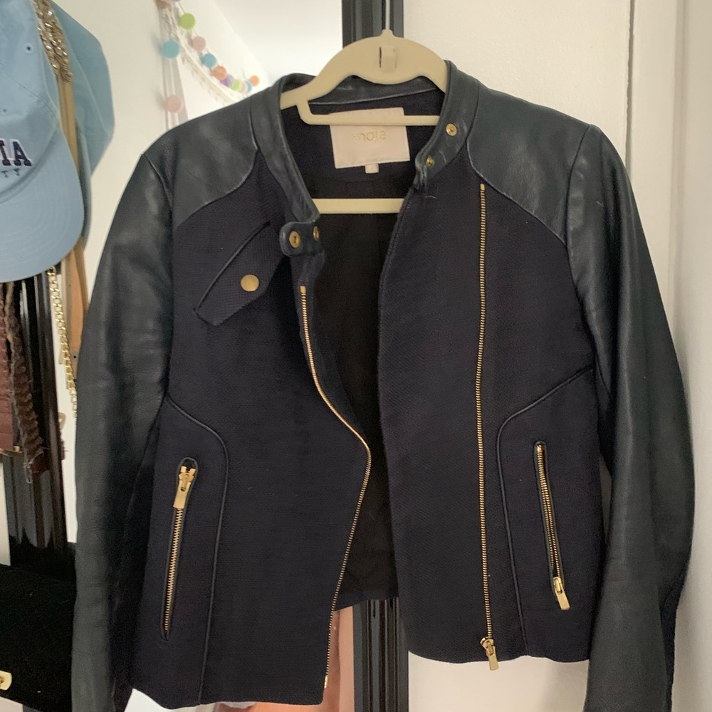 Navy Maje jacket - Picture 6 of 8